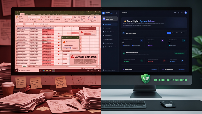 Excel ile Müşteri Takibi Yapmanın 7 Büyük Riski (Ve Çözüm Yolları)